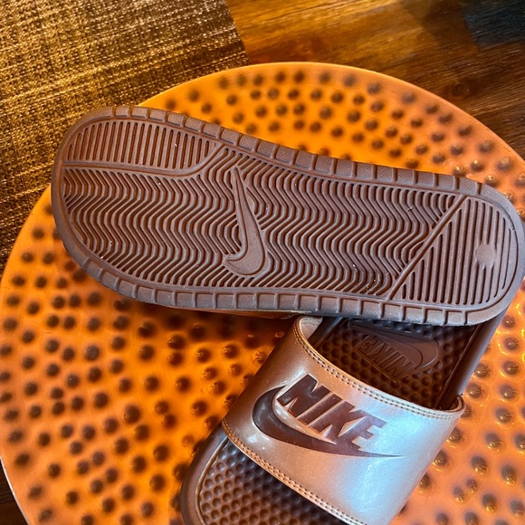 Nike Chocolate Brown and rose gold Slide Sandals - Women’s - Picture 3 of 3